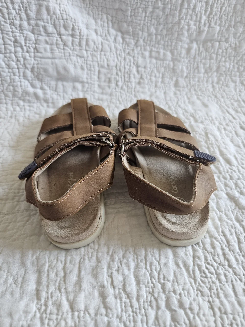 Cat & Jack Brown Kids' Strappy Sandals Boy 9 Child